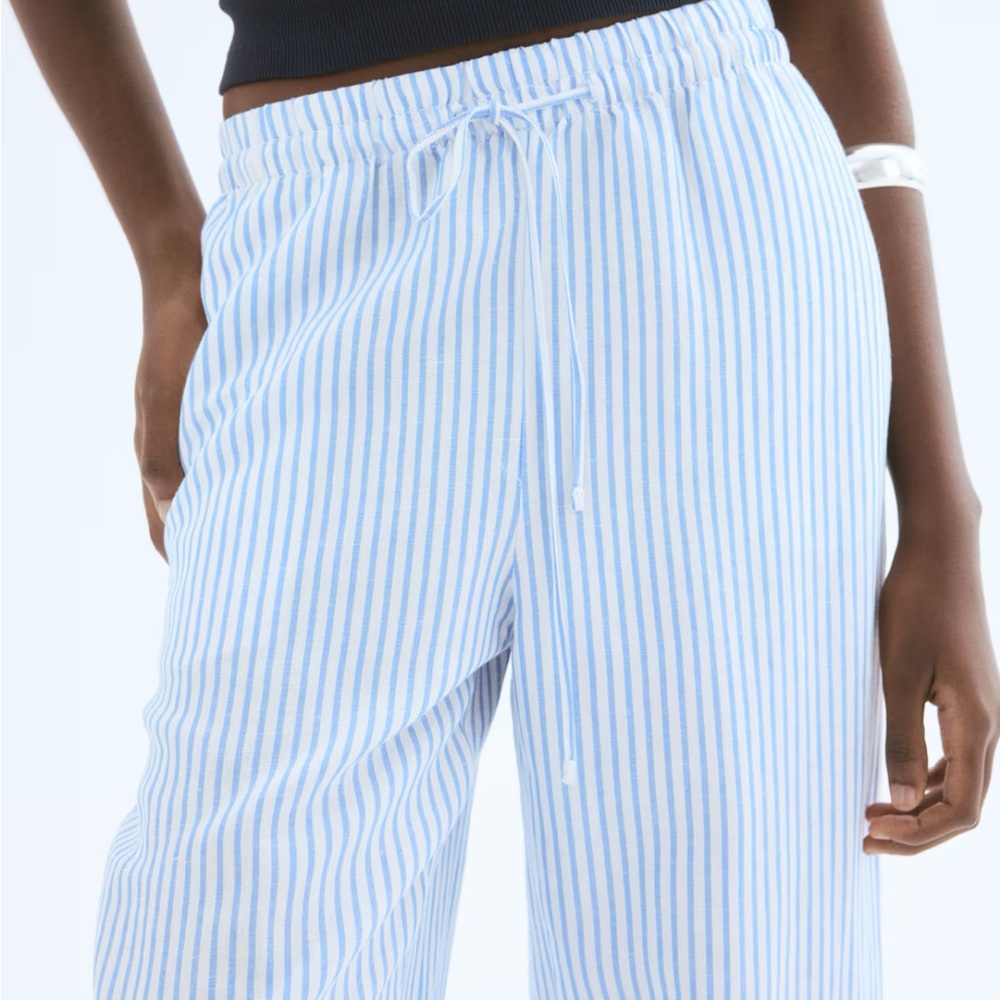 linen-blend pants